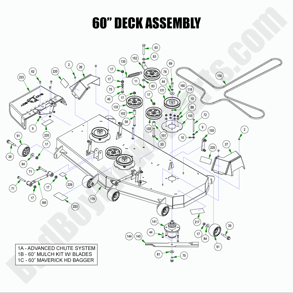 2022 Maverick HD 60" Deck Assembly